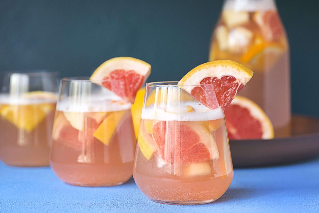 Refreshing Grapefruit Sangria with Bubbles: A Burst of Citrus Delight