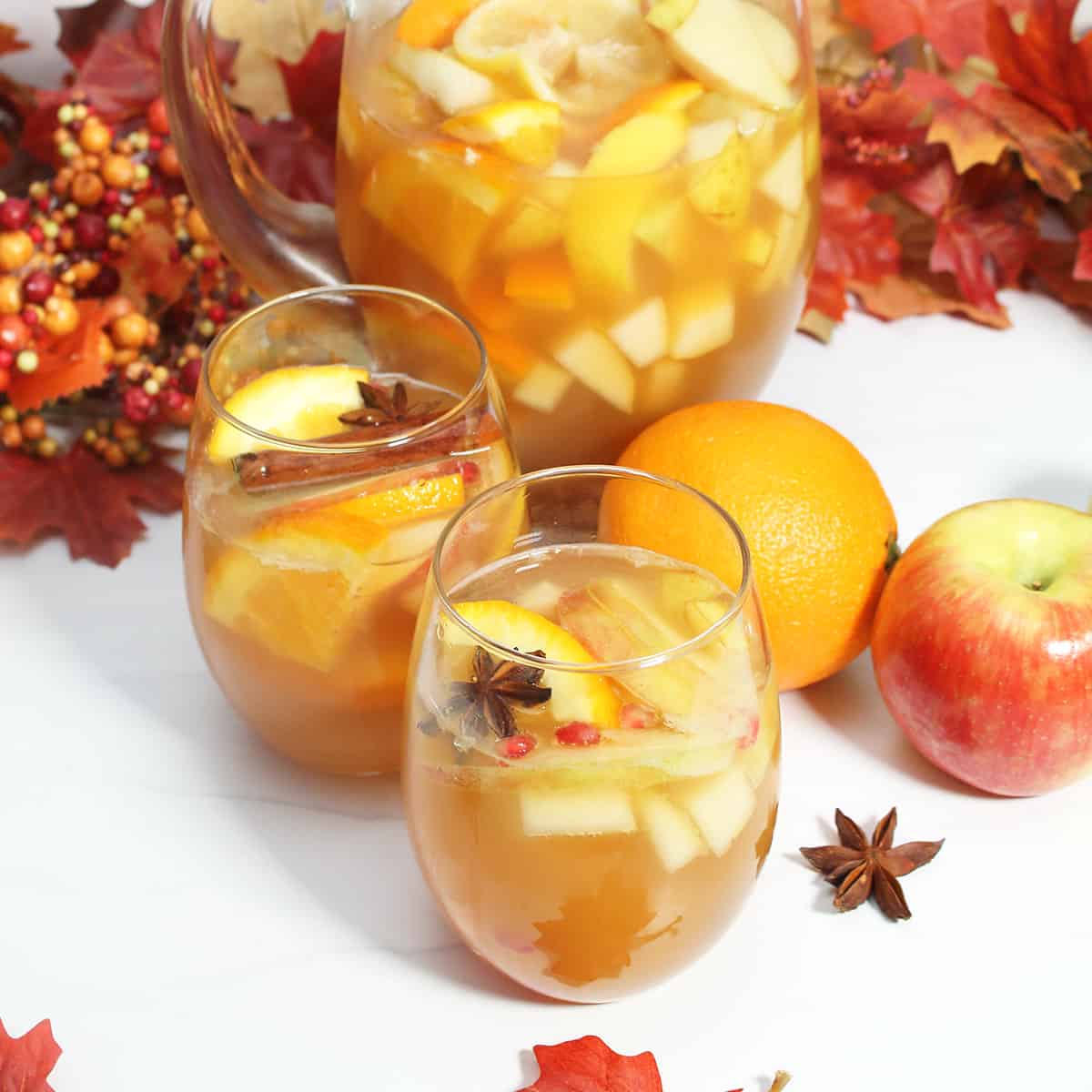 Sparkling Apple Citrus Sangria - 2 Cookin Mamas